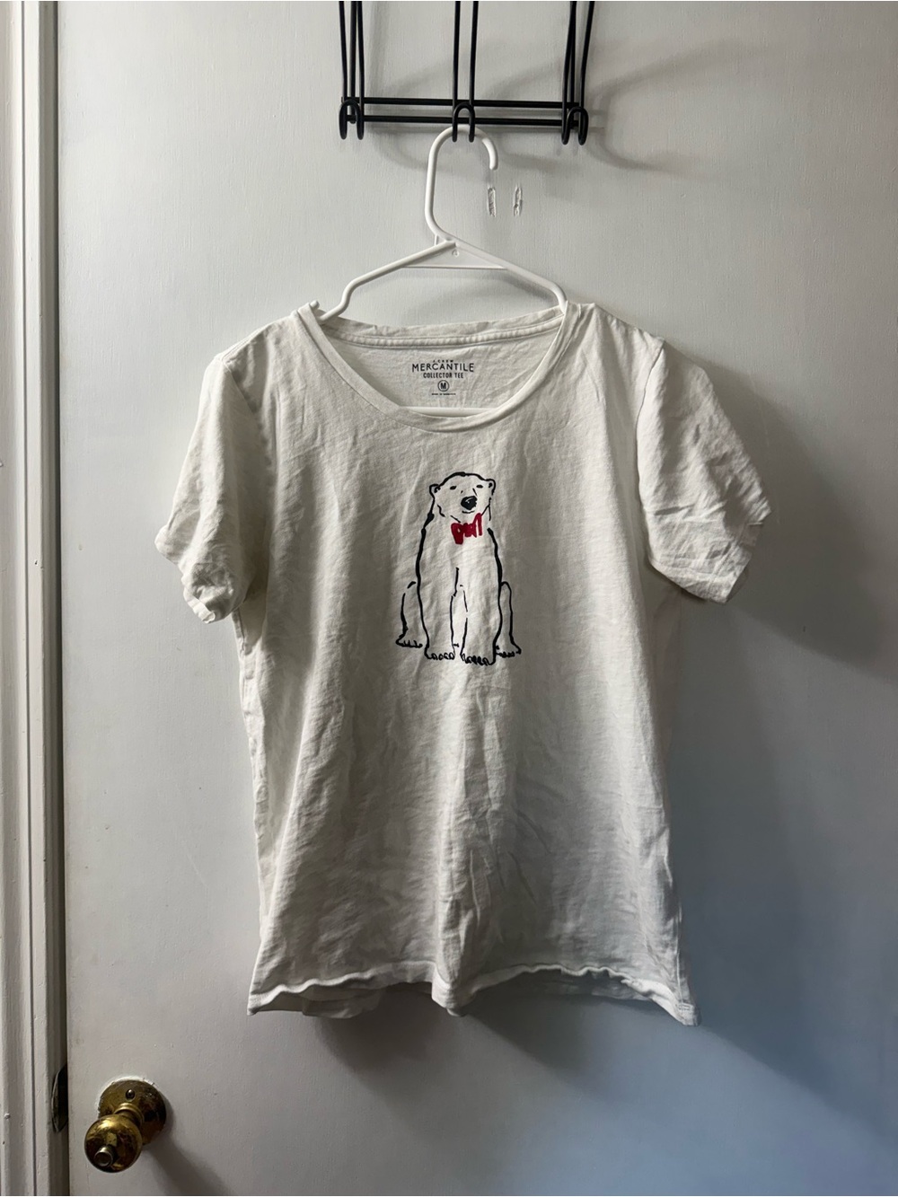 J Crew Mercantile White Polar Bear Graphic Tee